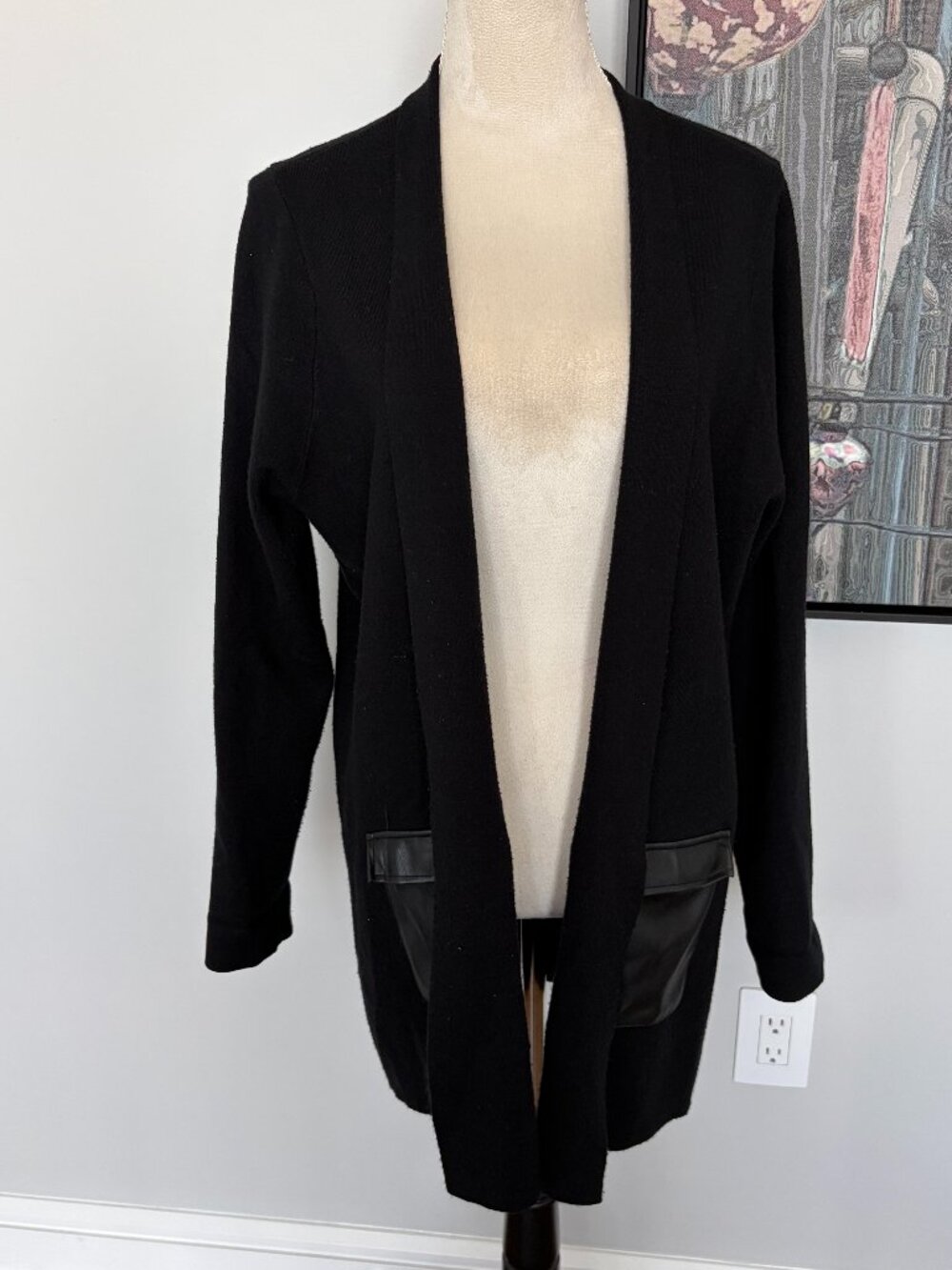 Cyrus Black Long Cardigan XL